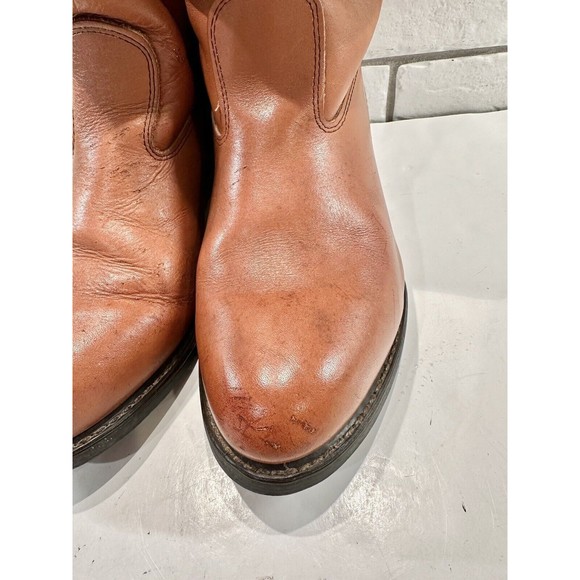 Cowboy Work Boots Leather MADE IN USA Sz 9 Oil & Chemical Resistant Soles - Picture 5 of 16